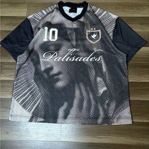 PacSun Pacific Palisades Graphic Mesh Black Multicolor Men's M T-Shirt